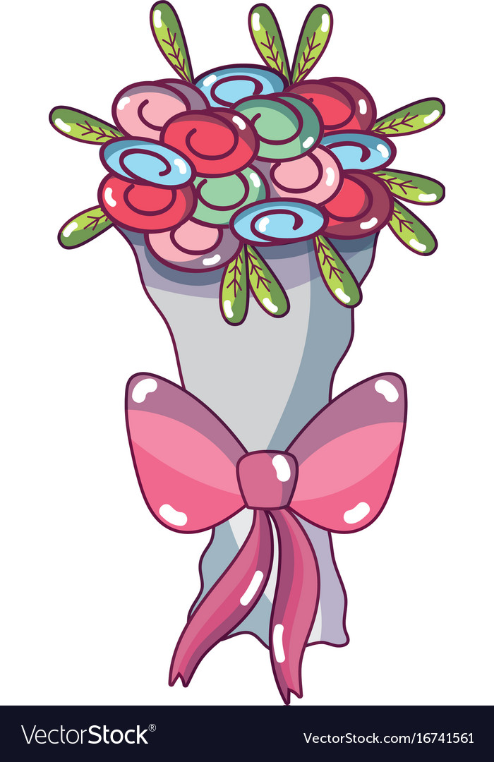 Beautiful flower bouquet decoration design Vector Image