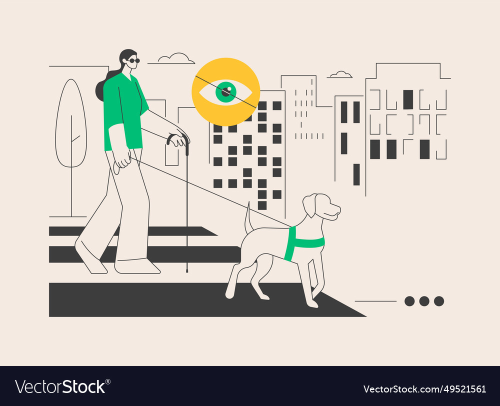 Blindness and vision loss abstract concept Vector Image