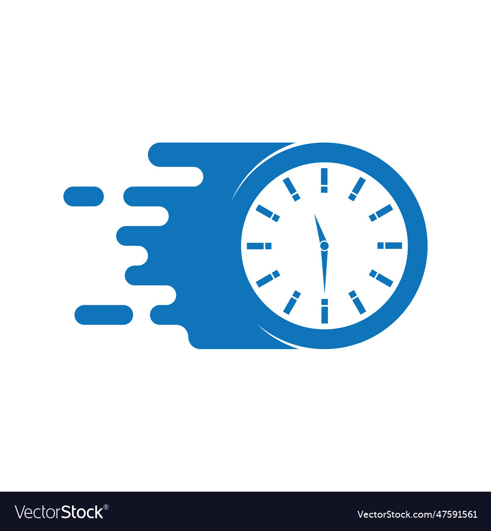 Business clock logo template Royalty Free Vector Image