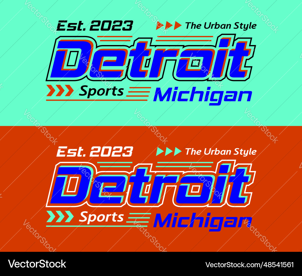 Detroit city racing typeface Royalty Free Vector Image