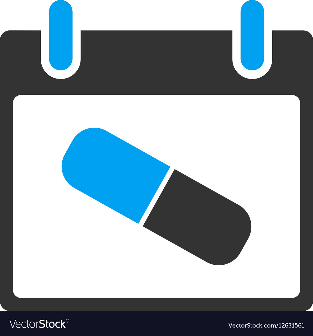 drugs pill calendar day toolbar icon royalty free vector pill calendar