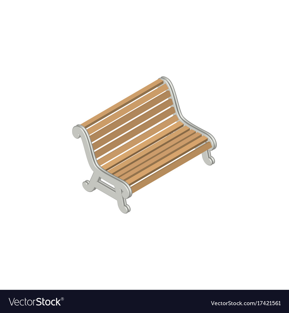 Isolated Bench Isometric Seat Element Can Vector Image