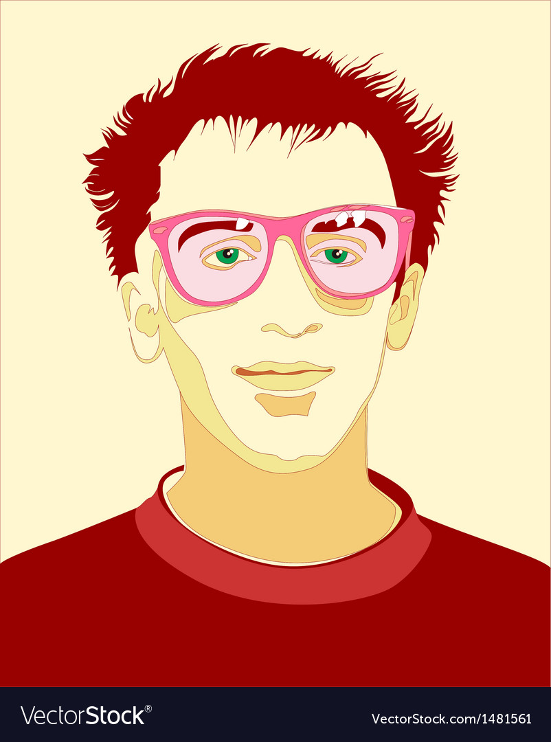 Portrait guy Royalty Free Vector Image - VectorStock