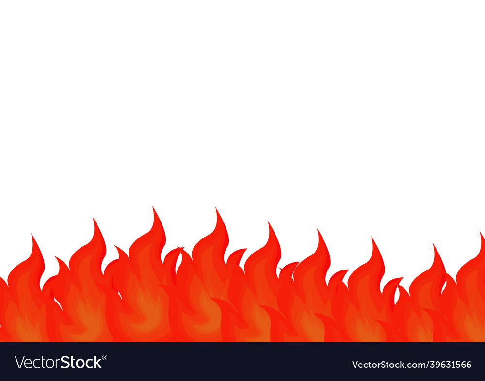 Blazing fire background with orange gradient Vector Image