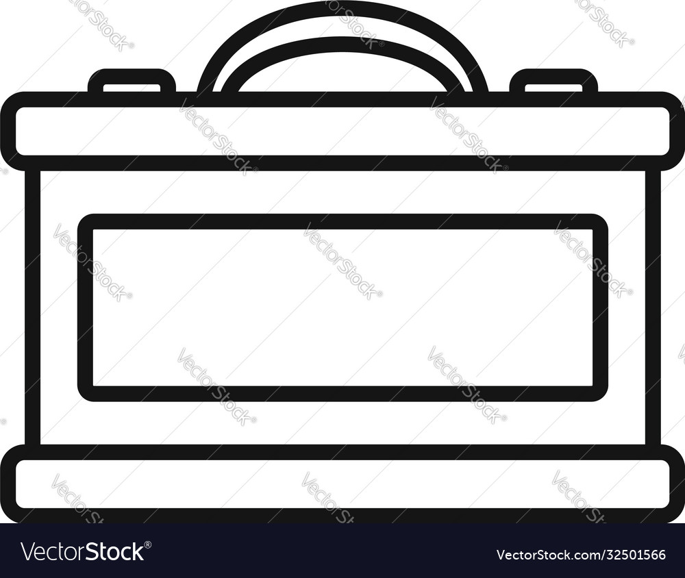 Car battery icon outline style Royalty Free Vector Image