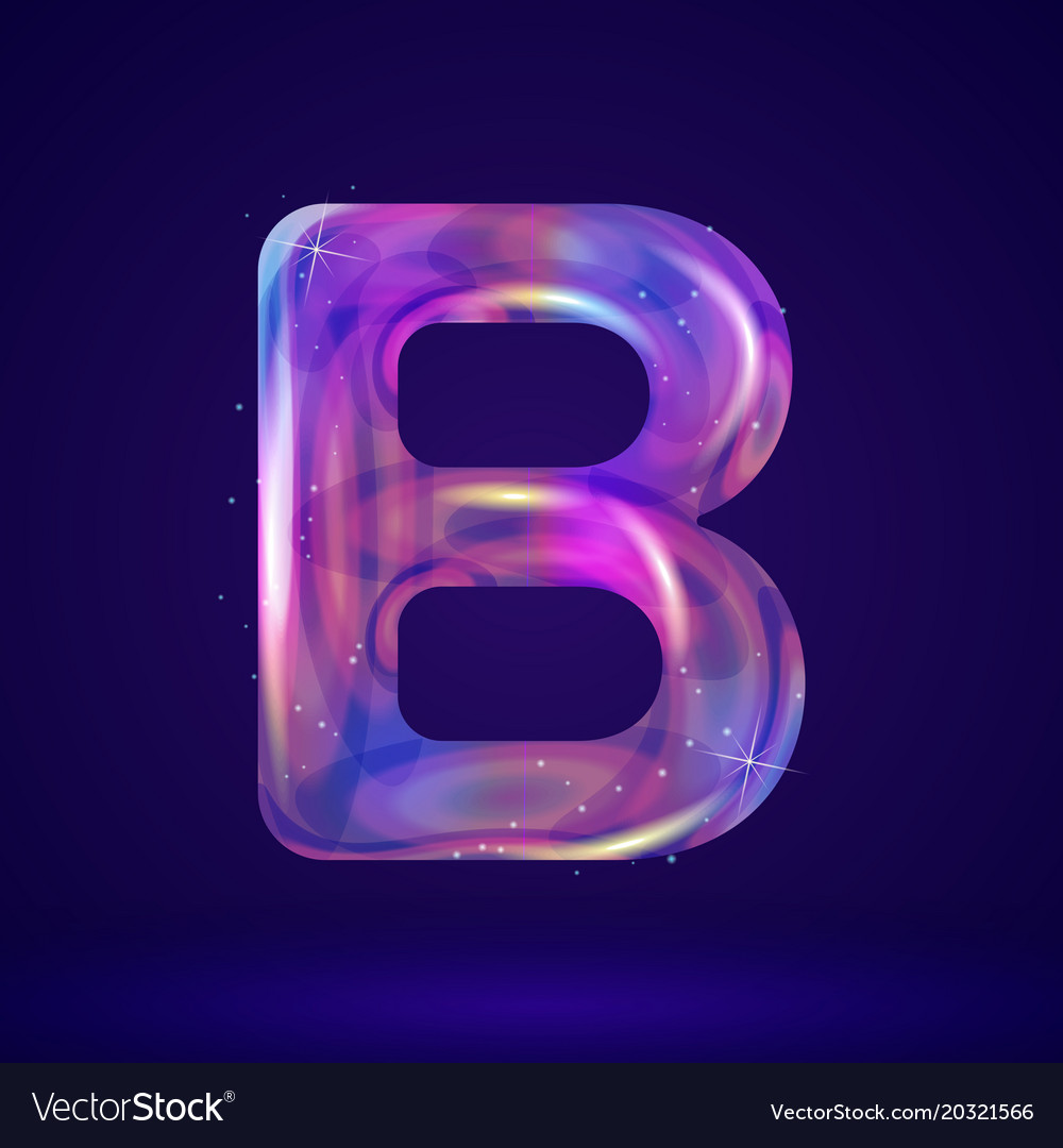 Holographic letter Royalty Free Vector Image - VectorStock