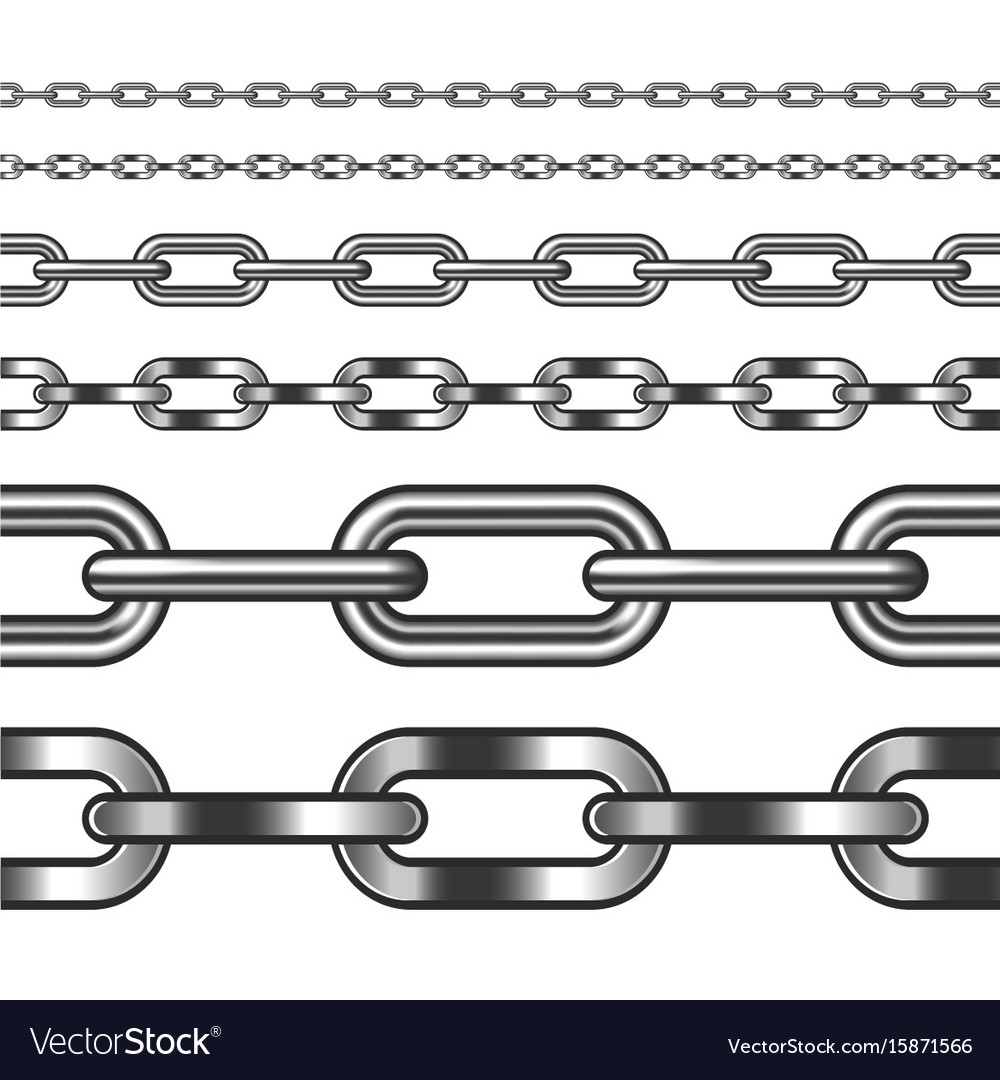 Seamless chain isolated on white Royalty Free Vector Image