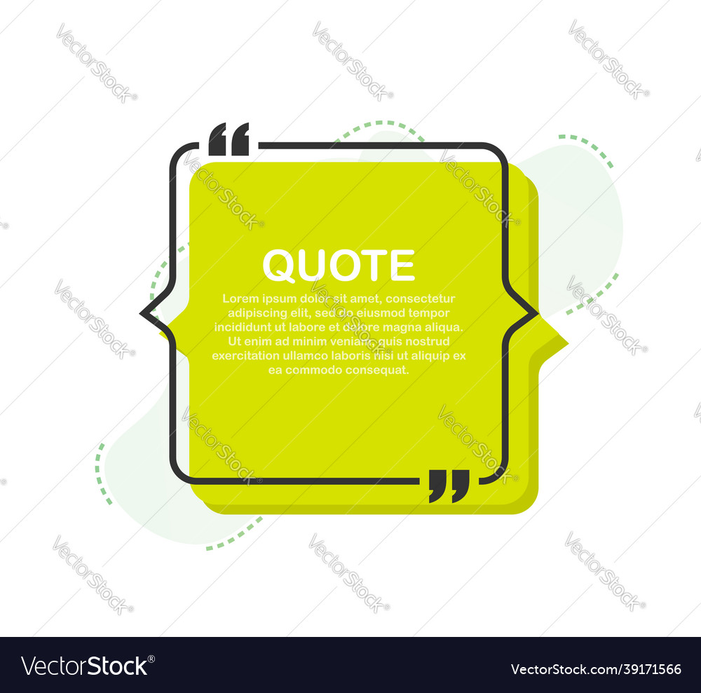 Set quote frames blank template with print Vector Image