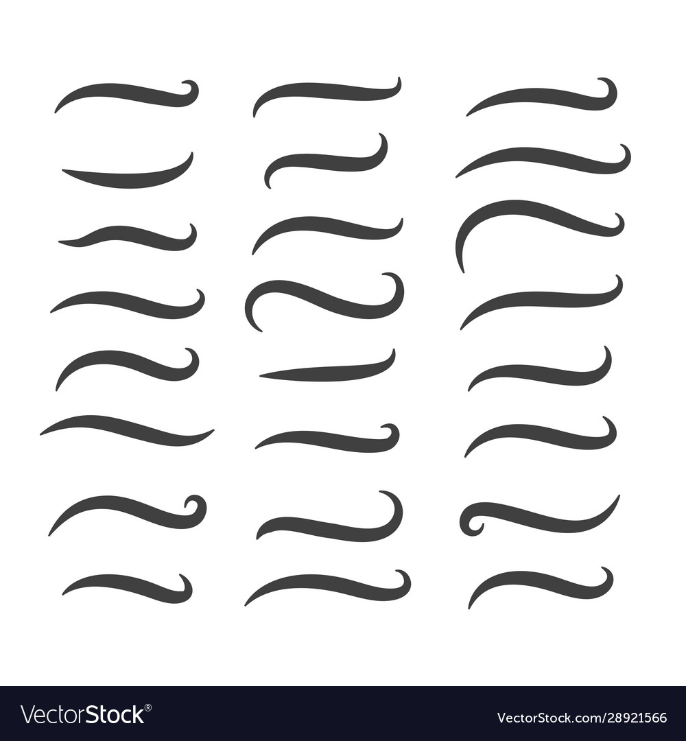 Swash and swooshes tails design vector image Swash and swooshes tails design
