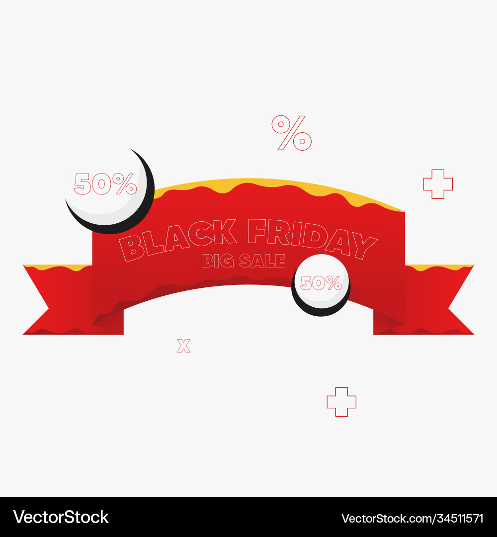 Black friday label Royalty Free Vector Image - VectorStock