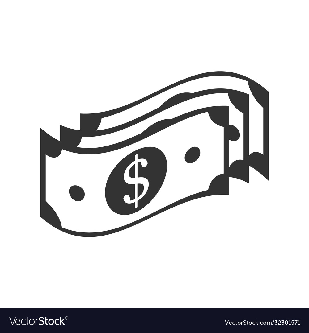 Bundle dollar bills simple for websites Royalty Free Vector