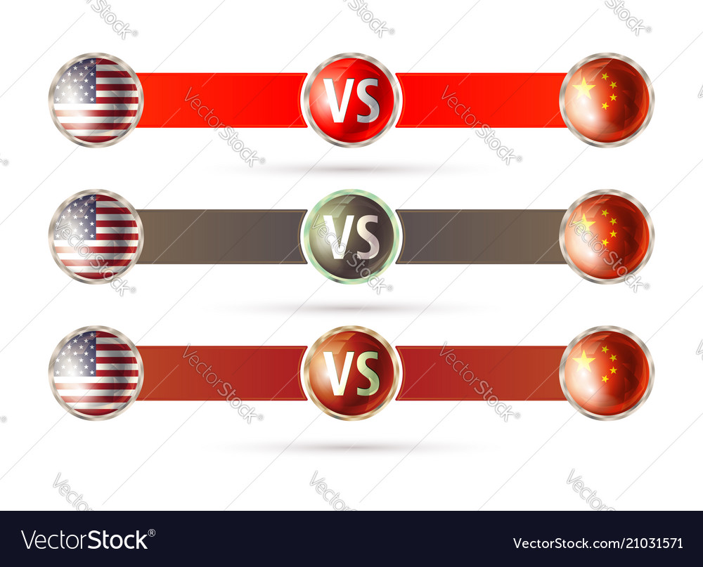 Usa Versus China Competition Symbol Royalty Free Vector Usa Versus China Competition Symbol Royalty Free Vector