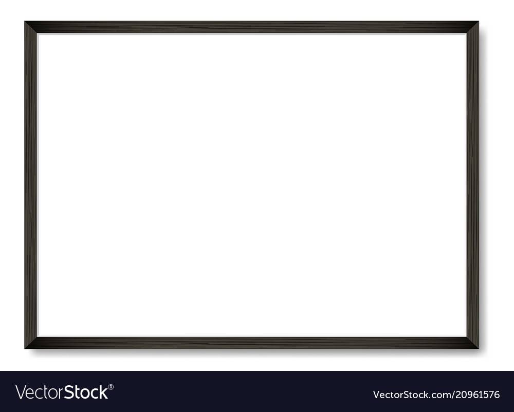 Blank black wooden frame a4 template Royalty Free Vector