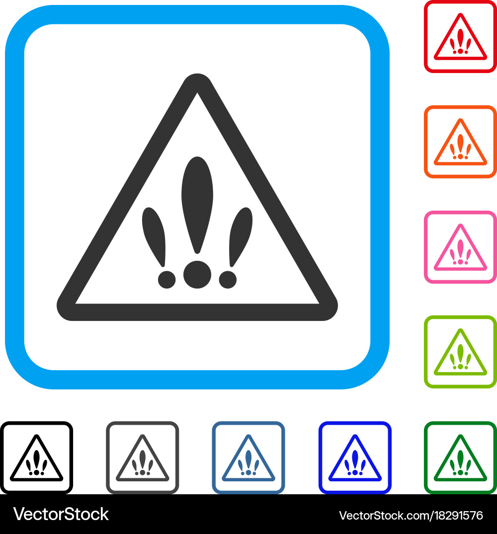 Multiple problems framed icon Royalty Free Vector Image