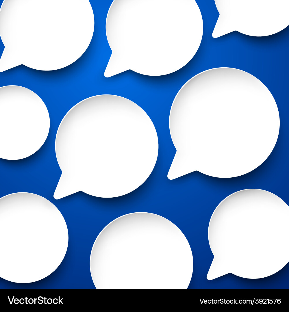 Paper white speech bubbles Royalty Free Vector Image