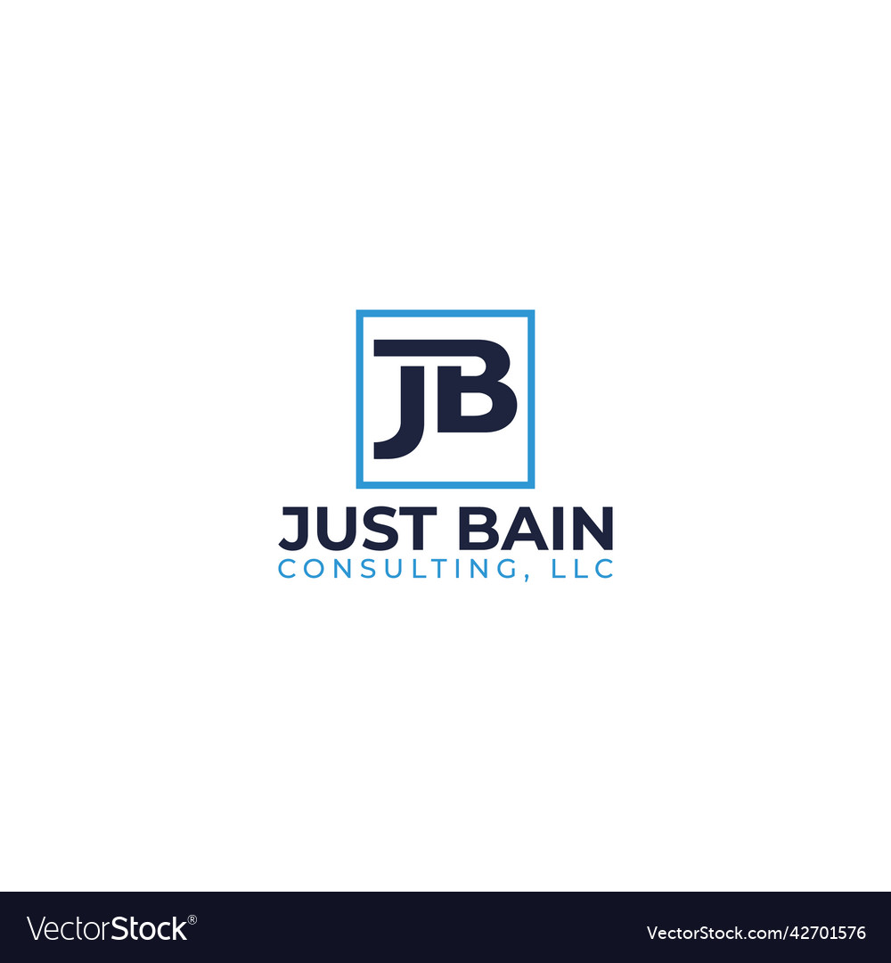 Webabstract initial letter j and b logo in blue Vector Image