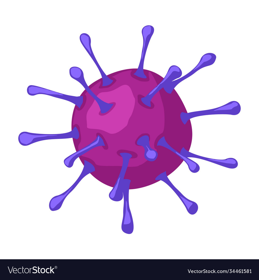 Common human virus or bacteria isolated on white Vector Image