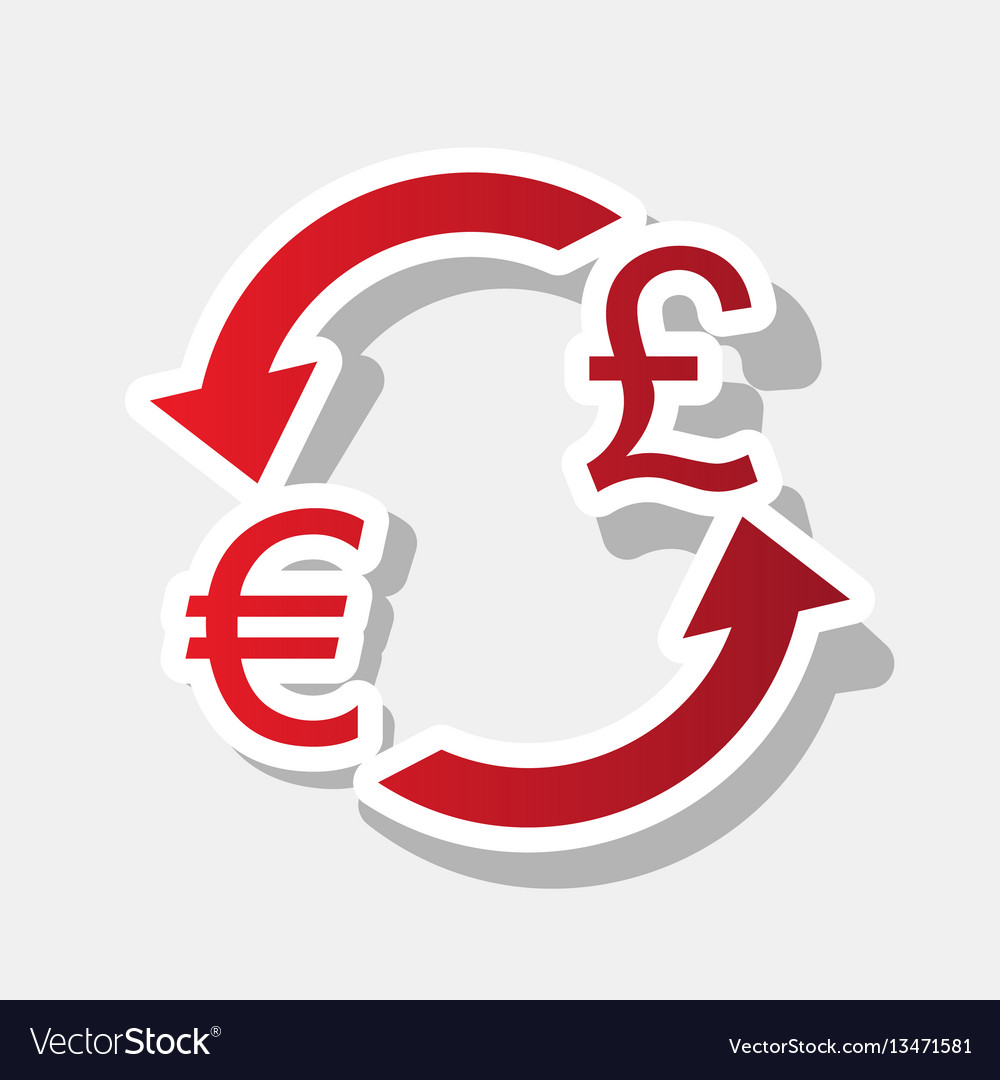 Currency Exchange Sign Euro And Uk Pound Vector Image