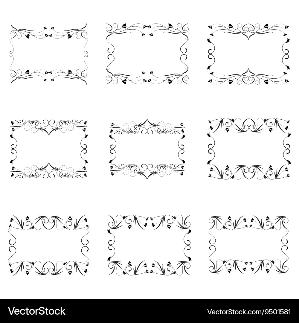 Decorative frames Royalty Free Vector Image - VectorStock