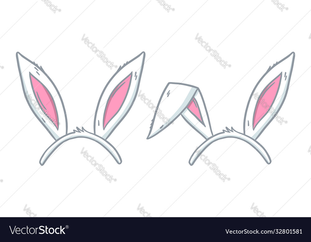 Hand drawn bunny ears Royalty Free Vector Image