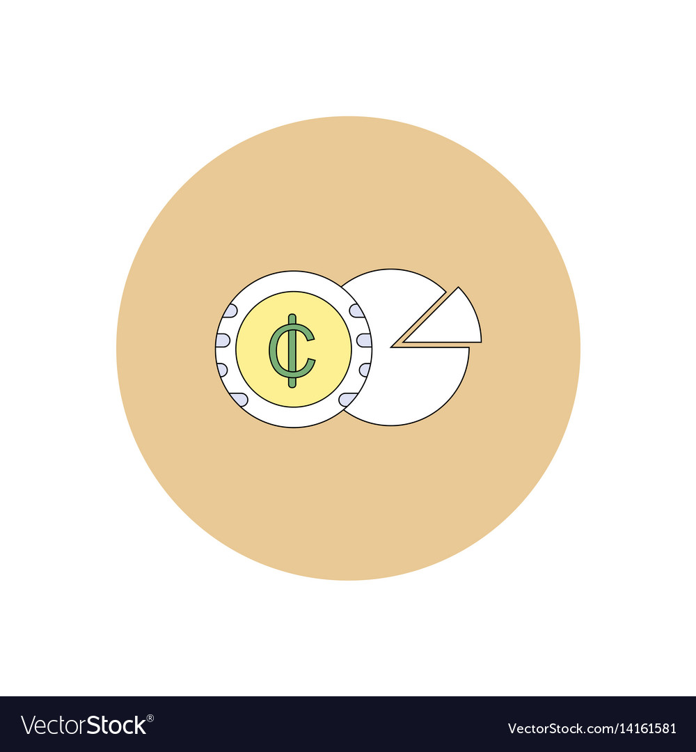 In flat design of business pie Royalty Free Vector Image