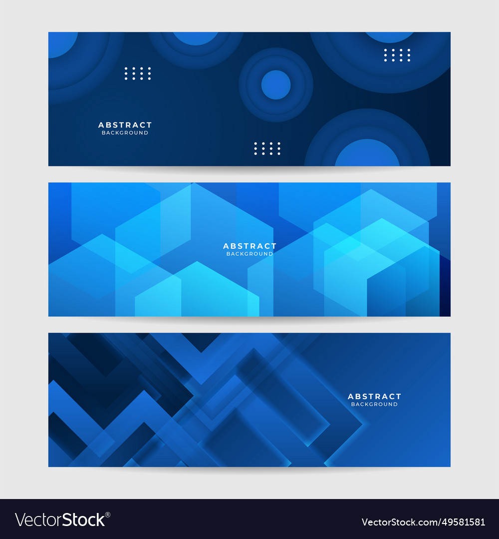 Modern blue abstract web banner background Vector Image