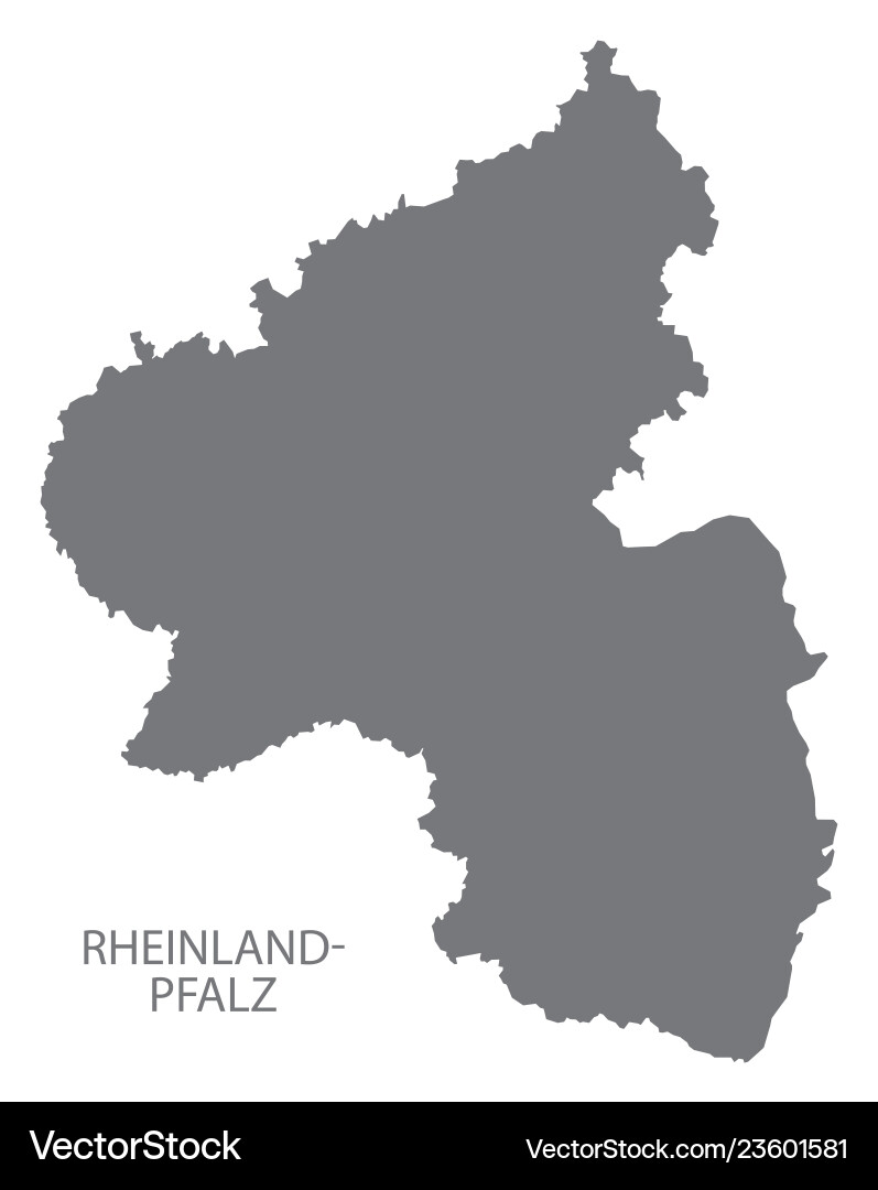 Rheinlandpfalz germany map grey Royalty Free Vector Image