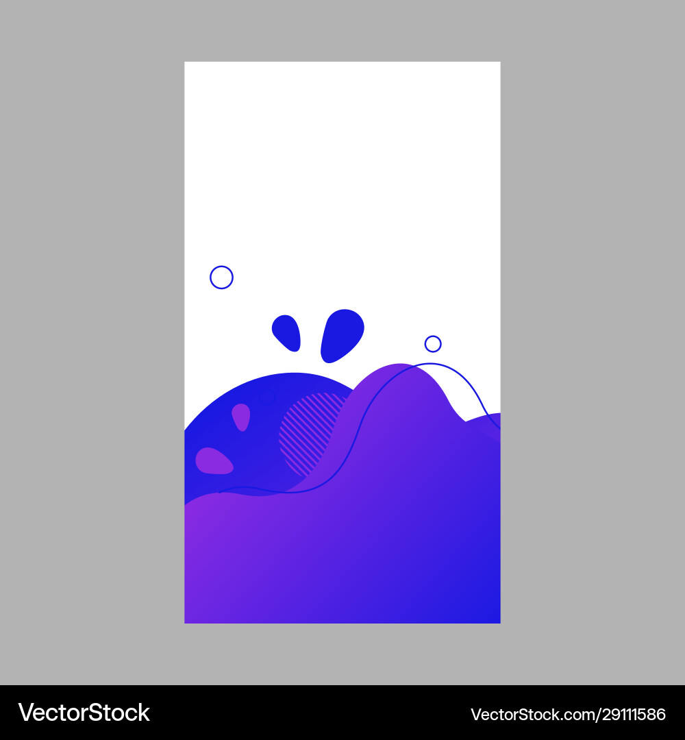Blue abstract fluid social media background Vector Image