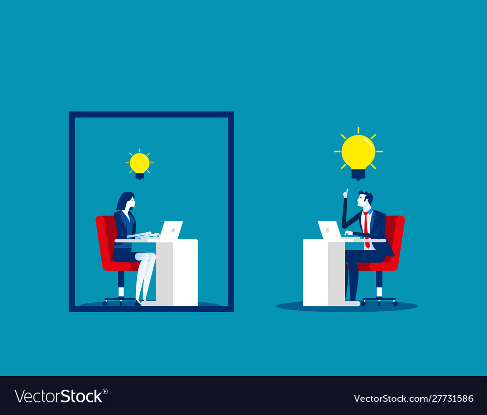 Business team and ideas thinking concept Vector Image