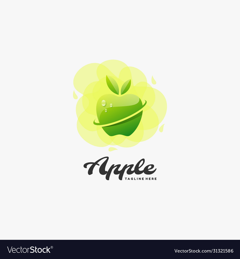 Logo apple gradient colorful style Royalty Free Vector Image