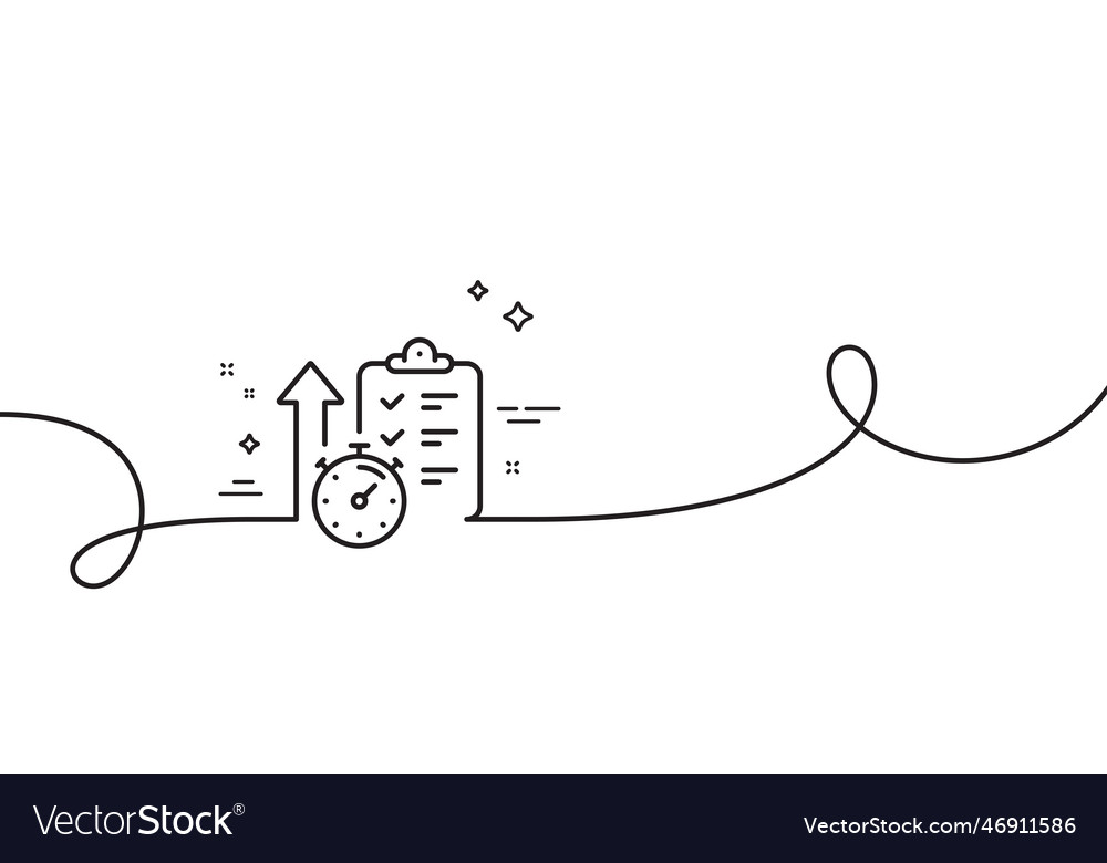 Timer line icon stopwatch time results sign Vector Image