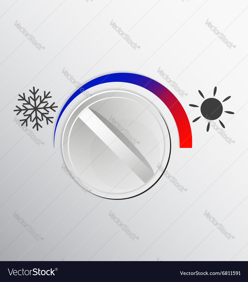 Air conditioning switch symbol Royalty Free Vector Image