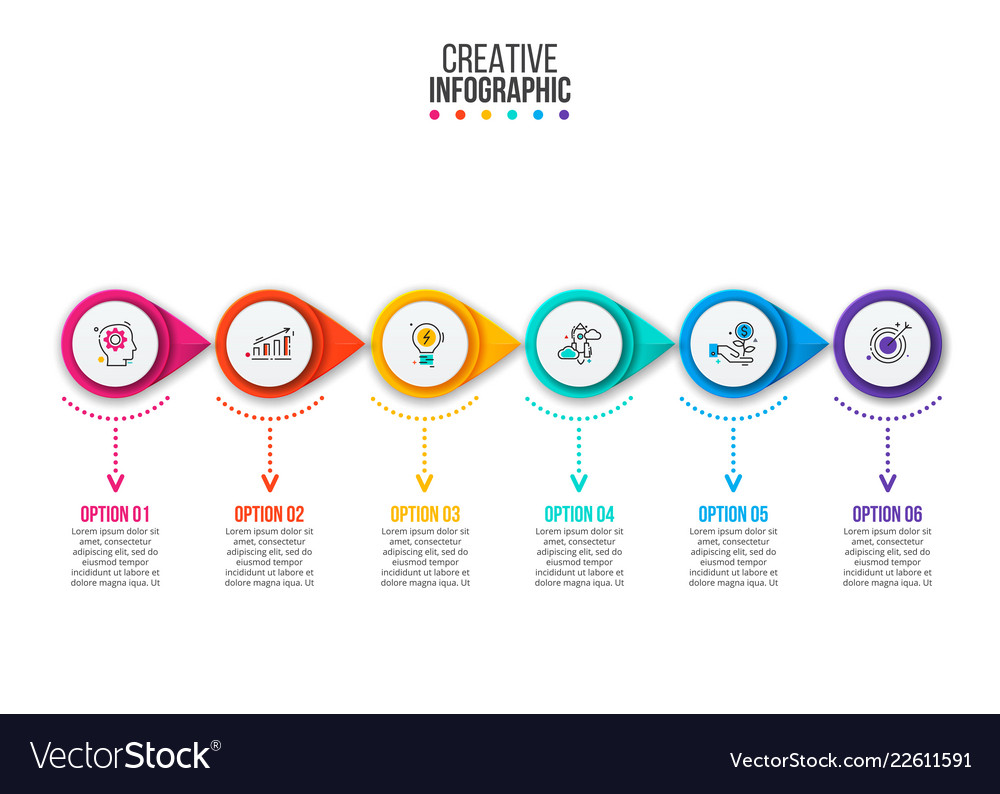 Arrows infographic template for diagram Royalty Free Vector