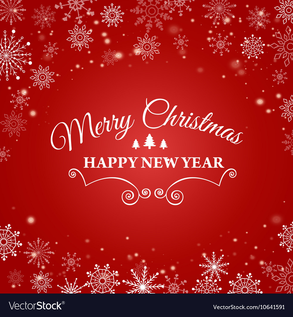 E-card for happy new year and merry christmas Vector Image