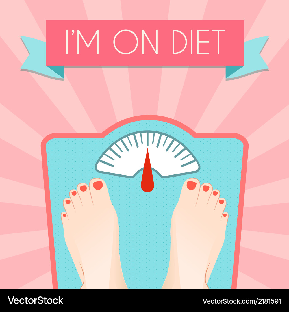 Healthy diet weight poster Royalty Free Vector Image