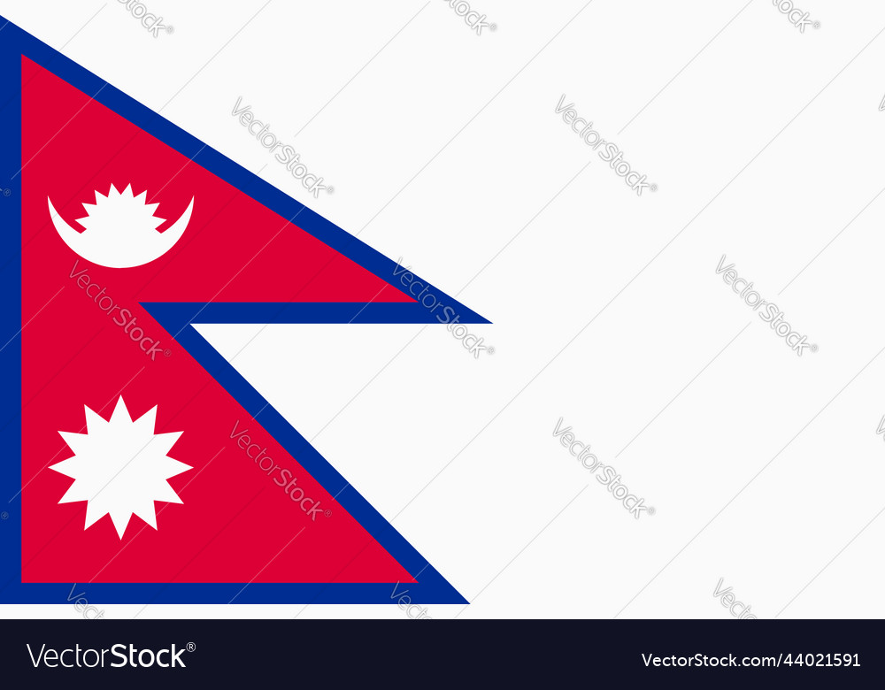 Nepal flag official colors flat Royalty Free Vector Image