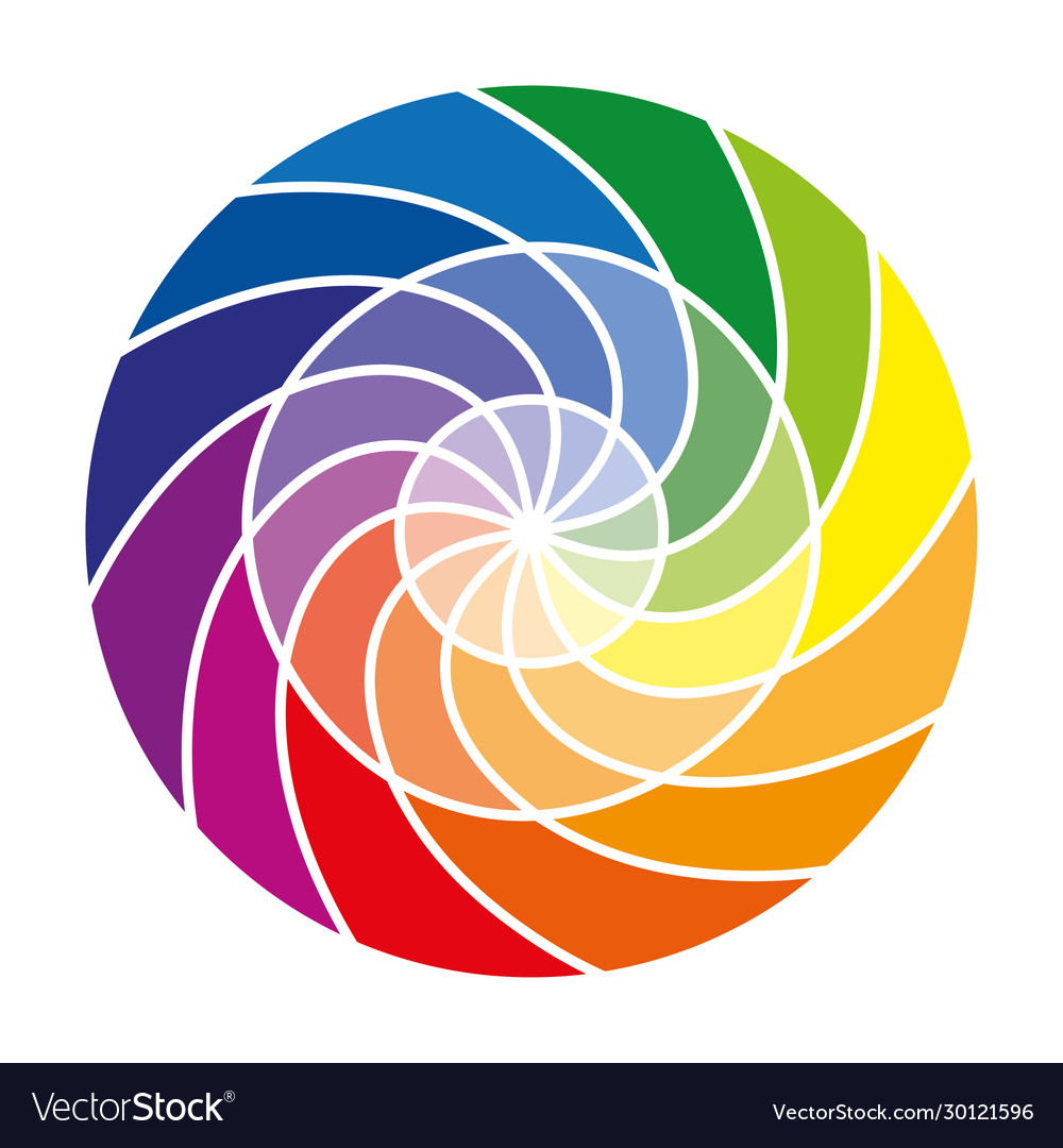 Color wheel or circle with twelve colors Vector Image