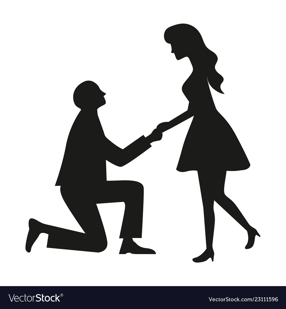 Cute wedding couple cartoon Royalty Free Vector Image