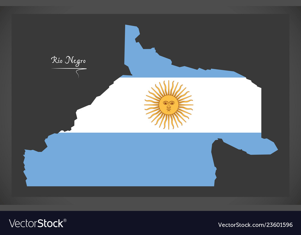 Rio negro map of argentina with argentinian Vector Image