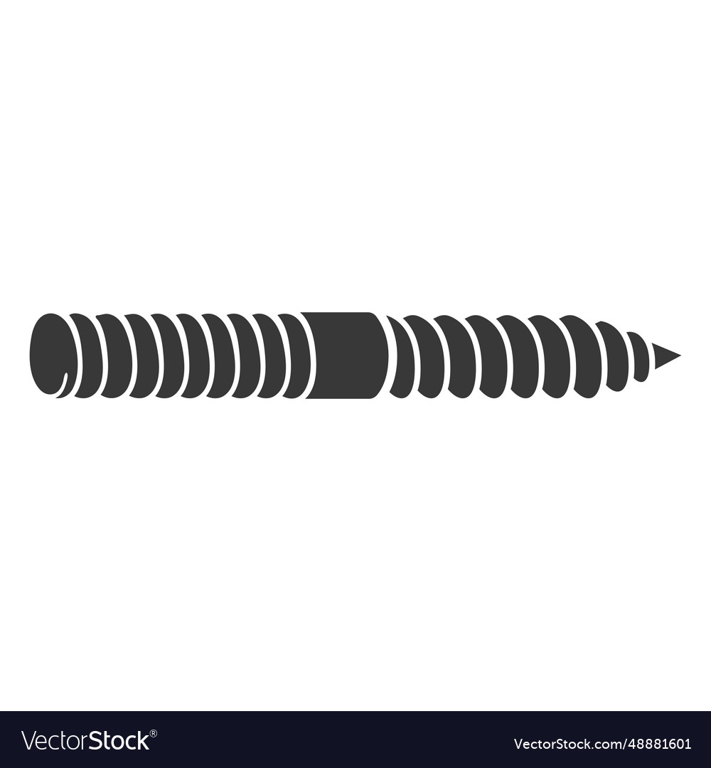 Headless screw cut out Royalty Free Vector Image