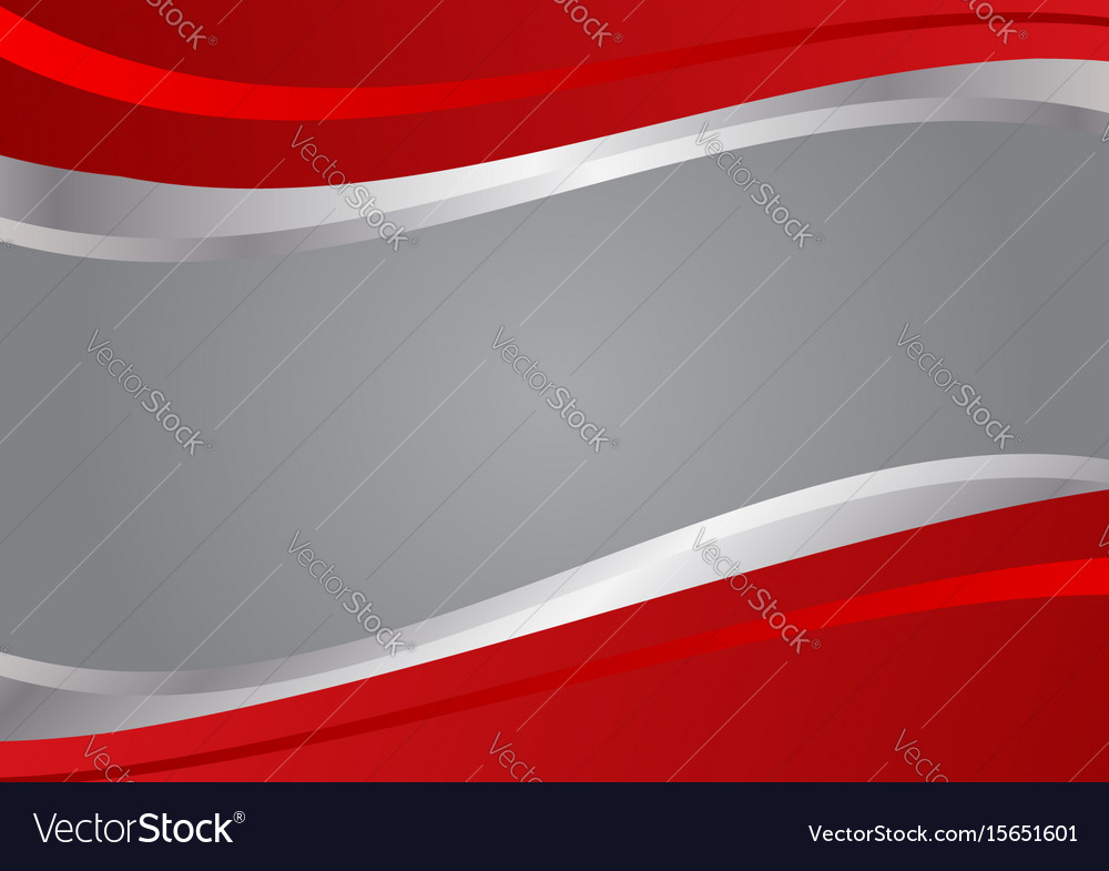 Red and silver wave background Royalty Free Vector Image
