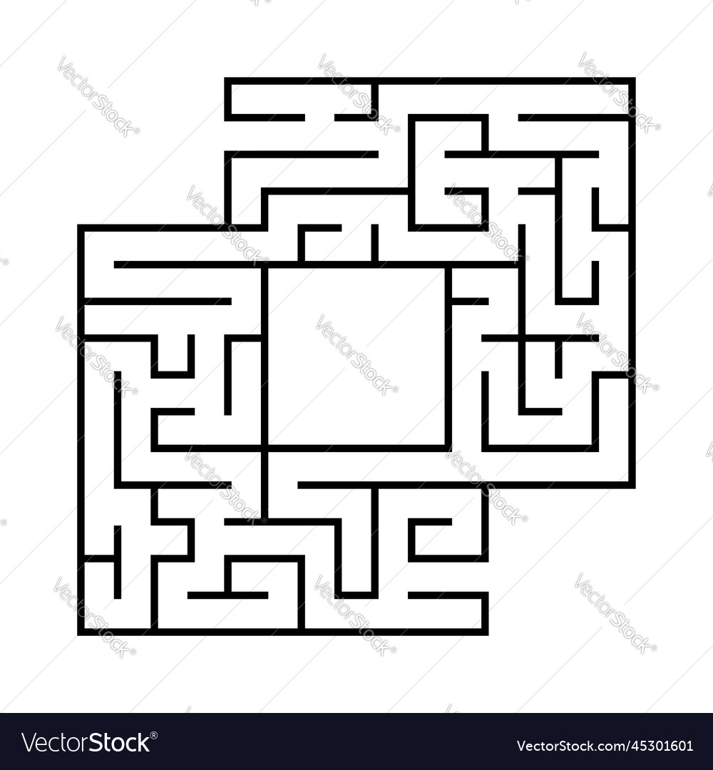 Square maze game for kids funny labyrinth Vector Image