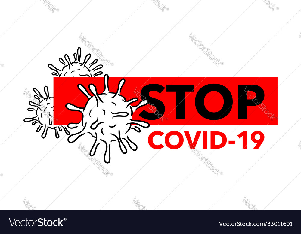 Stop coronavirus banner - motivation slogan Vector Image