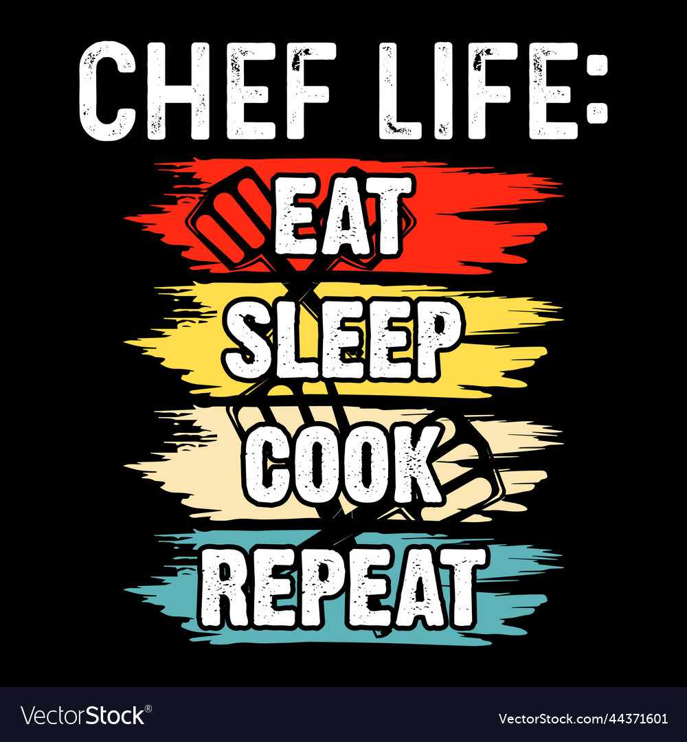 Vintage Funny Cooking Chef T Shirt Design Vector Image