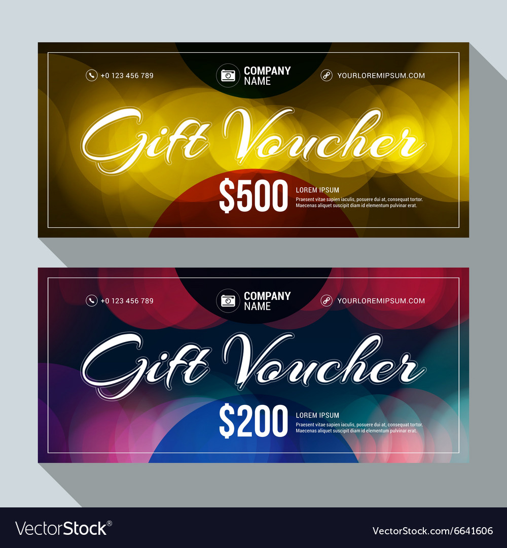 Gift And Discount Voucher Design Print Template Vector Image