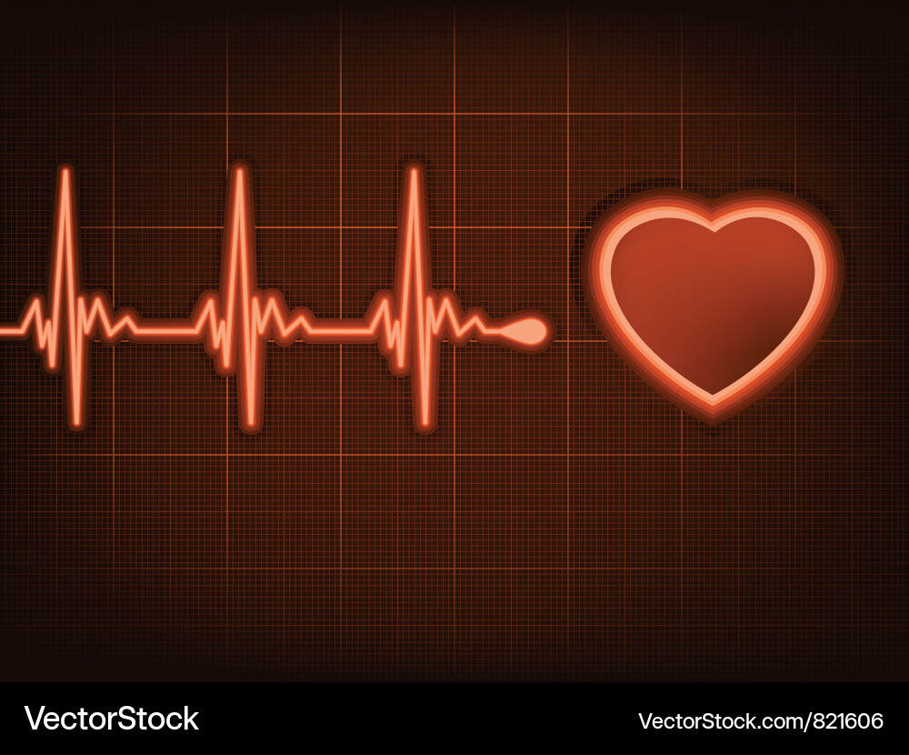 Heart cardiogram Royalty Free Vector Image - VectorStock