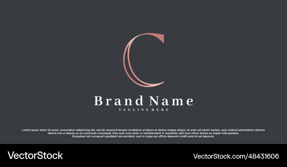 Initial latter c logo design with creative Vector Image