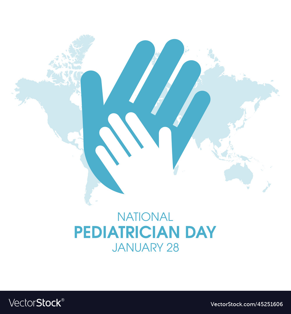 National pediatrician day poster royalty free vector image