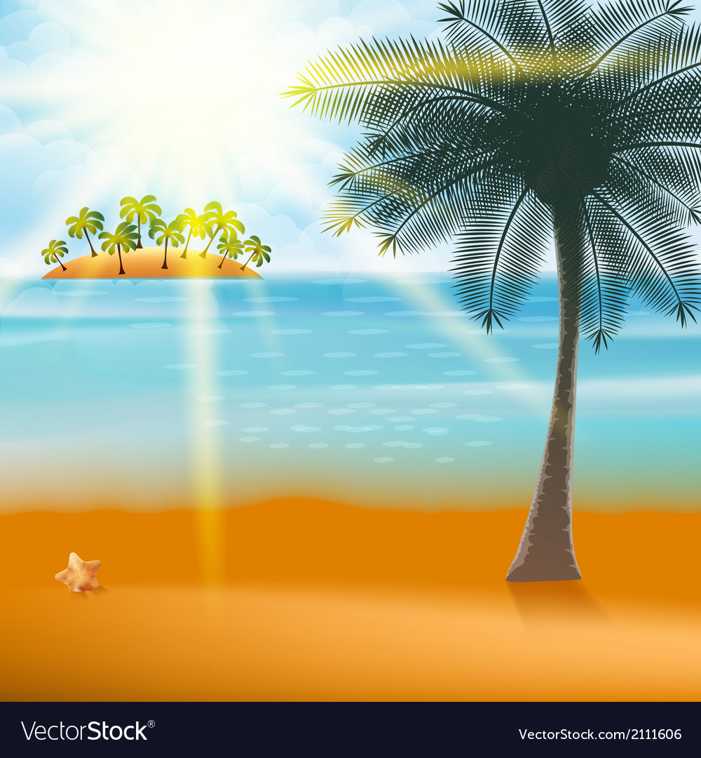 summer holiday flyer design with palm trees vector image summer flyer design