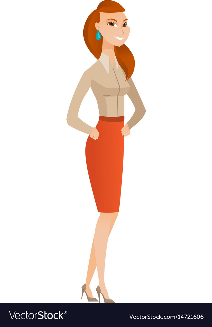 Young caucasian confident business woman Vector Image